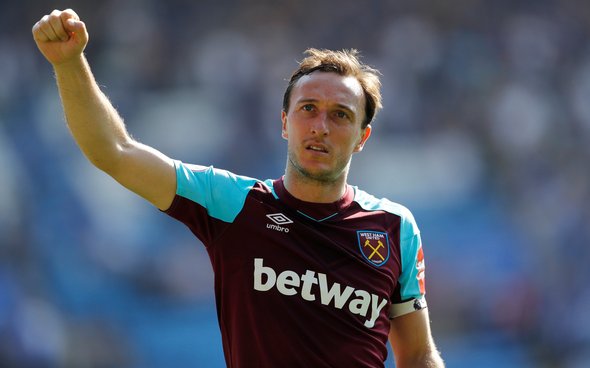 Image for Some West Ham fans react to Noble injury