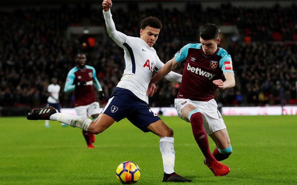 Image for West Ham handed boost as Alli ruled out for Spurs