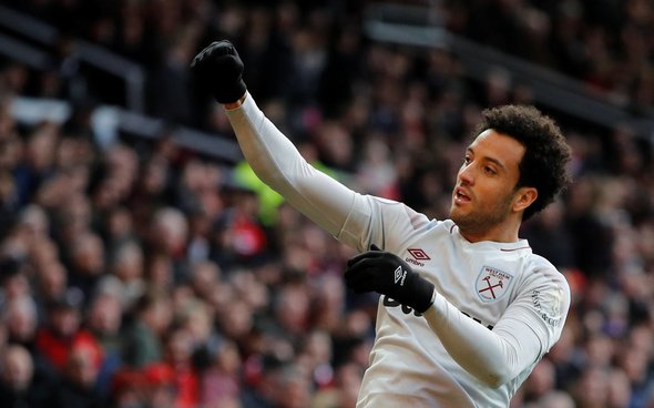 Image for Felipe Anderson has thanked the fans after a ‘wonderful year’ with West Ham