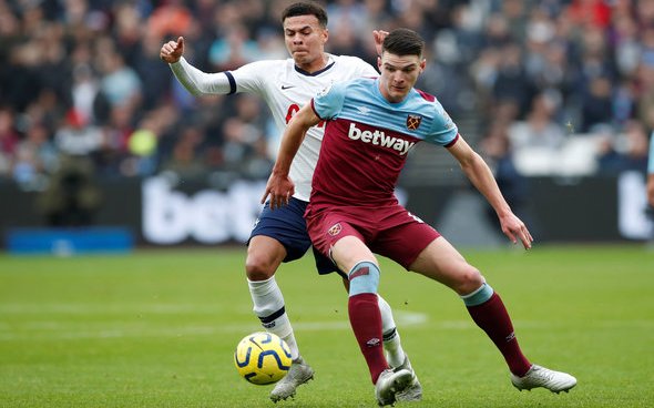 Image for West Ham fans not best pleased as report states David Moyes is open to Declan Rice sale