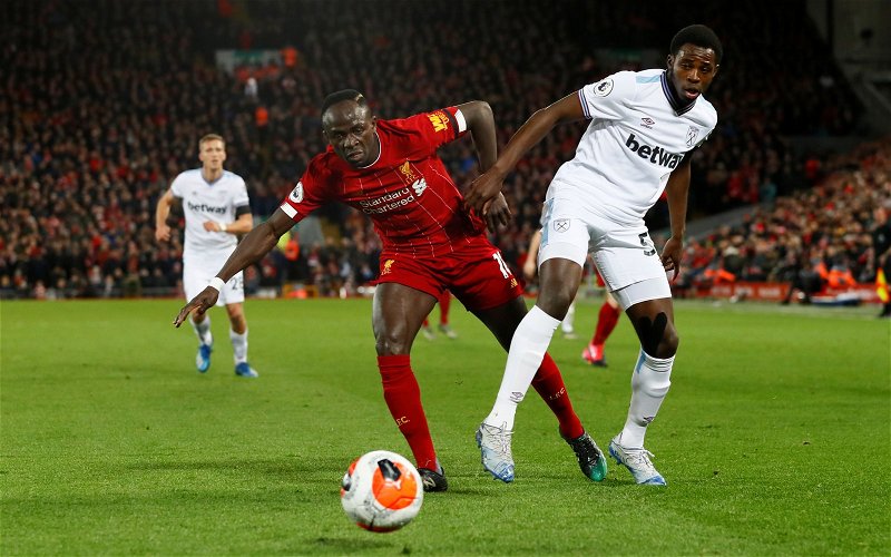 Image for West Ham fans on social media loved what they saw from Jeremy Ngakia at Liverpool