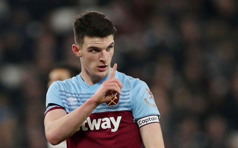 Image for West Ham fans on Twitter don’t want Declan Rice appointed captain at end of season