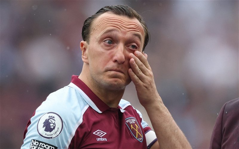 Image for Mark Noble sends emotional farewell at West Ham